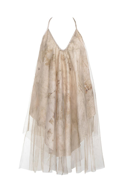 Floral Mesh Tie Neck Camisole