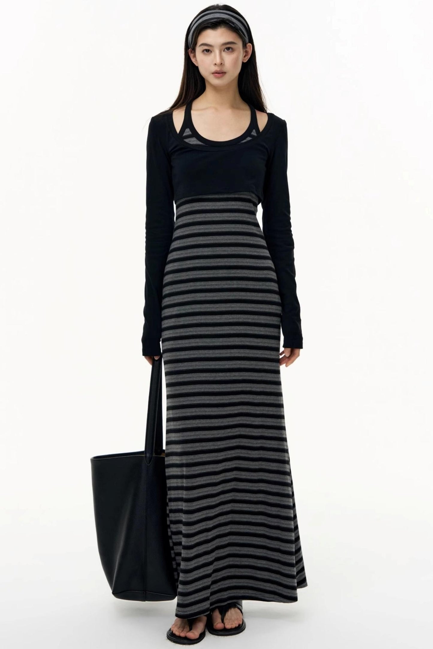 Tencel Striped Camisole Slim Dress