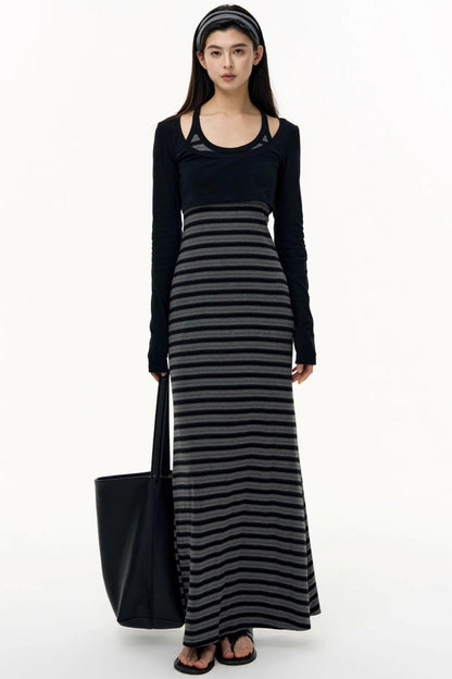 Tencel Striped Camisole Slim Dress