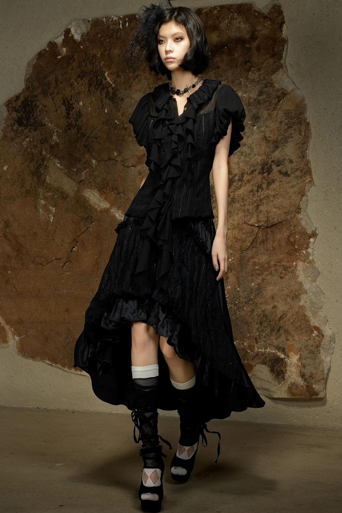 Asymmetrical Retro Tube Skirt