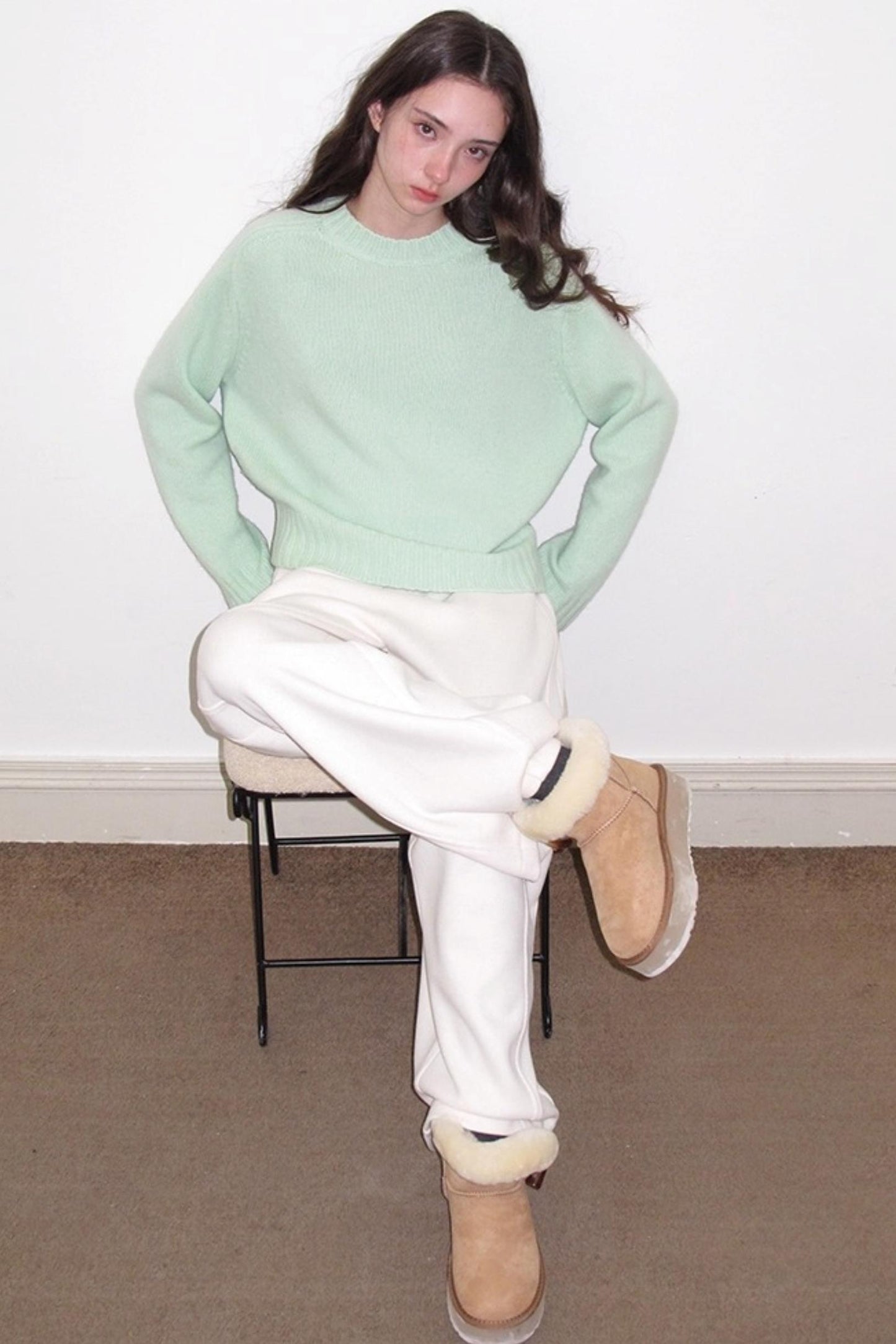 Mint Violet Wool Sweater