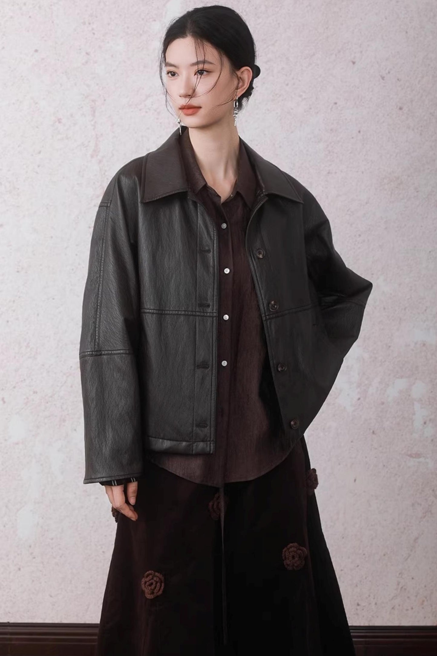 Caramel Coffee Leather Jacket