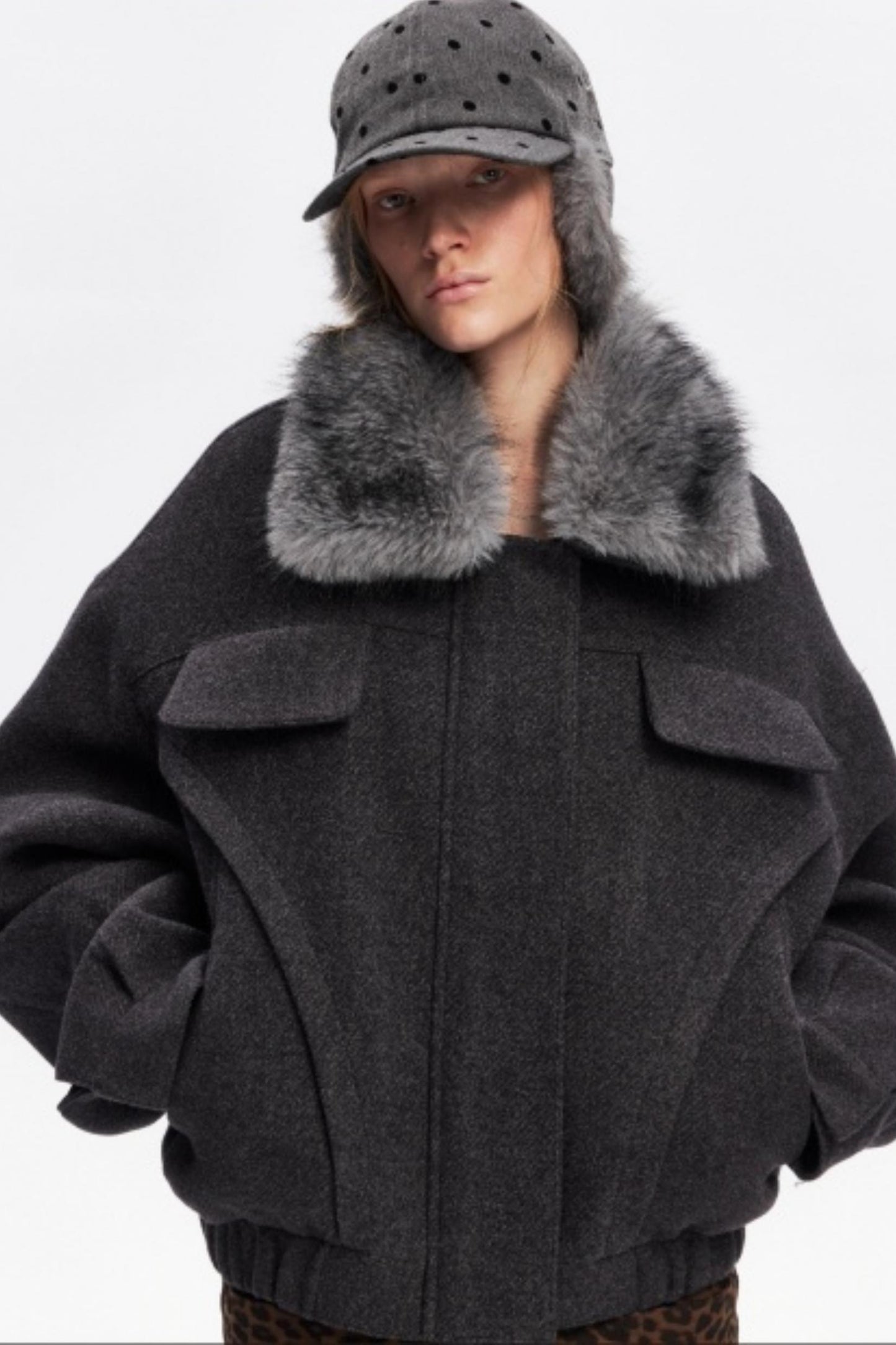 Furry Baseball Cap with Ear Protection