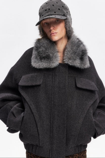 Furry Baseball Cap with Ear Protection