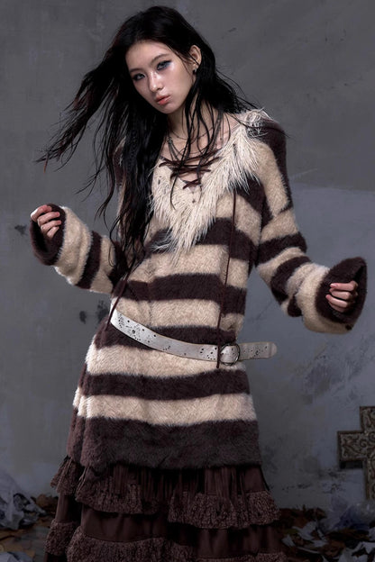 Vintage Street Punk Long Sweater