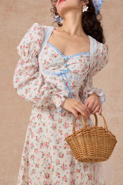 Blue French Pastoral Dress Set-Up