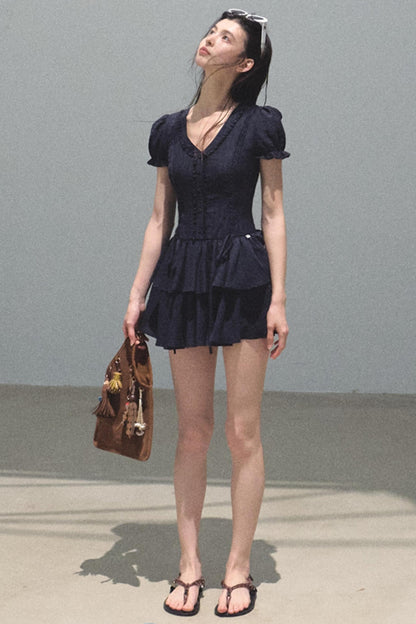 Blue Hour V-neck Dress