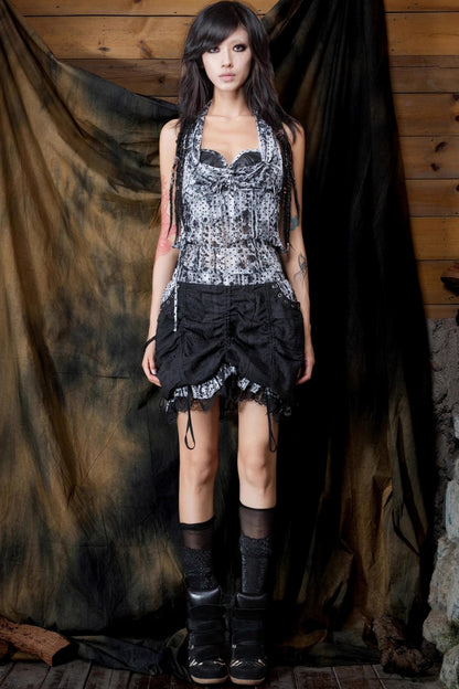 Leopard Chiffon Halterneck Camisole