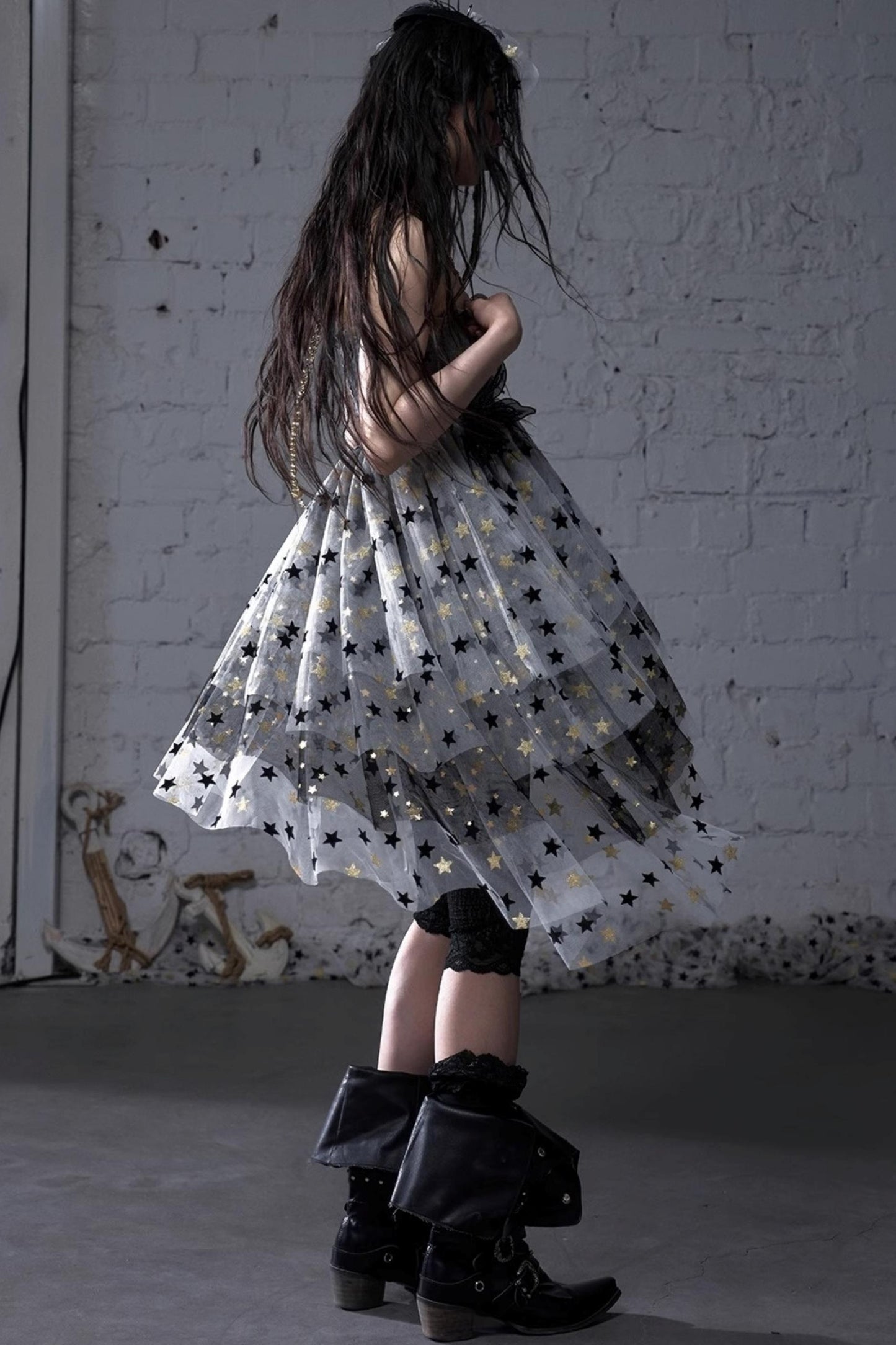 Dreamy Mesh Bustier Gown Dress