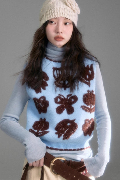 Velvet Jacquard Cardigan Set-Up