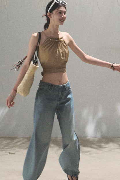 Floral Lace-Up Camisole