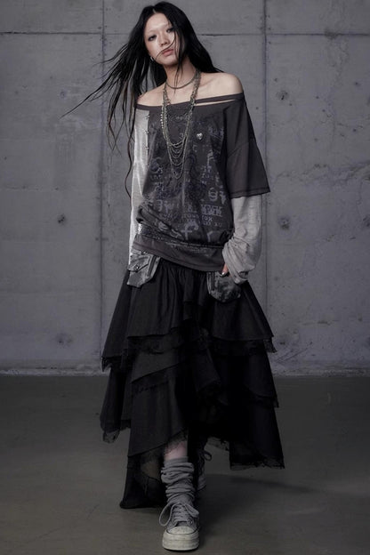 Wasteland Punk One-Shoulder T-Shirt