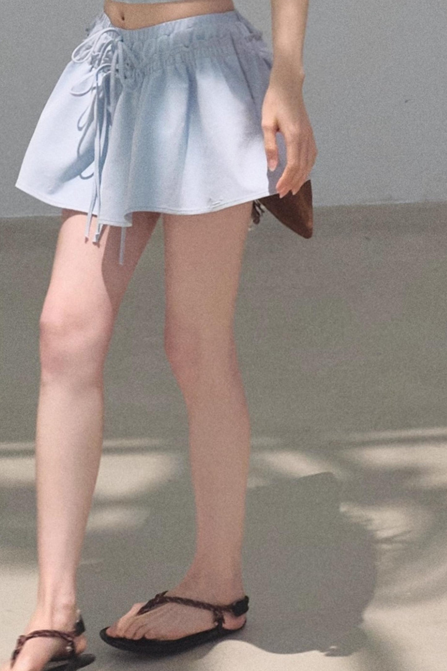 Embroidered Lyocell Puffy A-Line Skirt