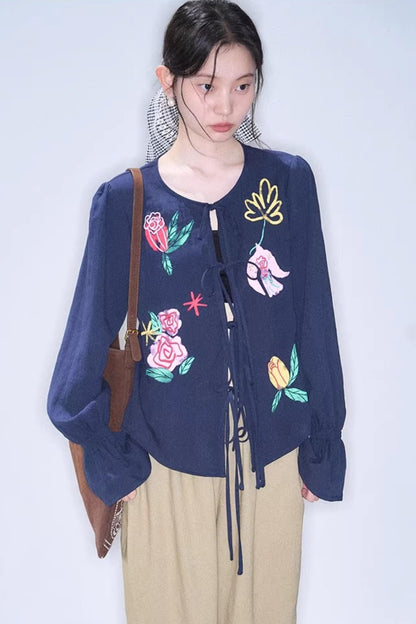 Bird and Rose Linen Blouse