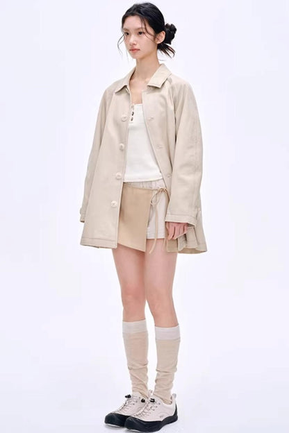 Side Slit Bow Pants Skirt