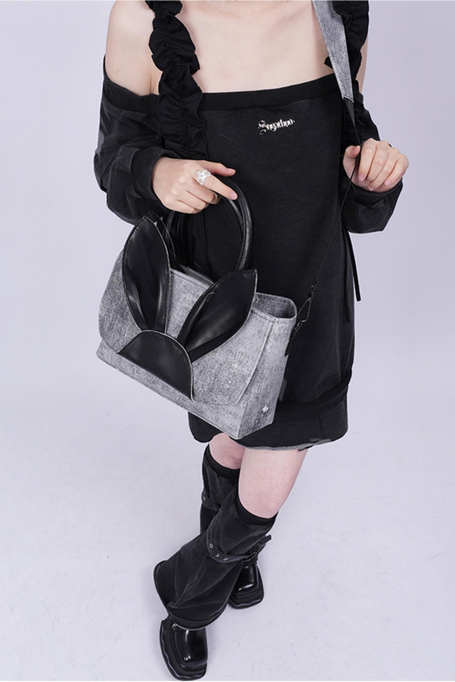 Denim Rabbit Tote Bag