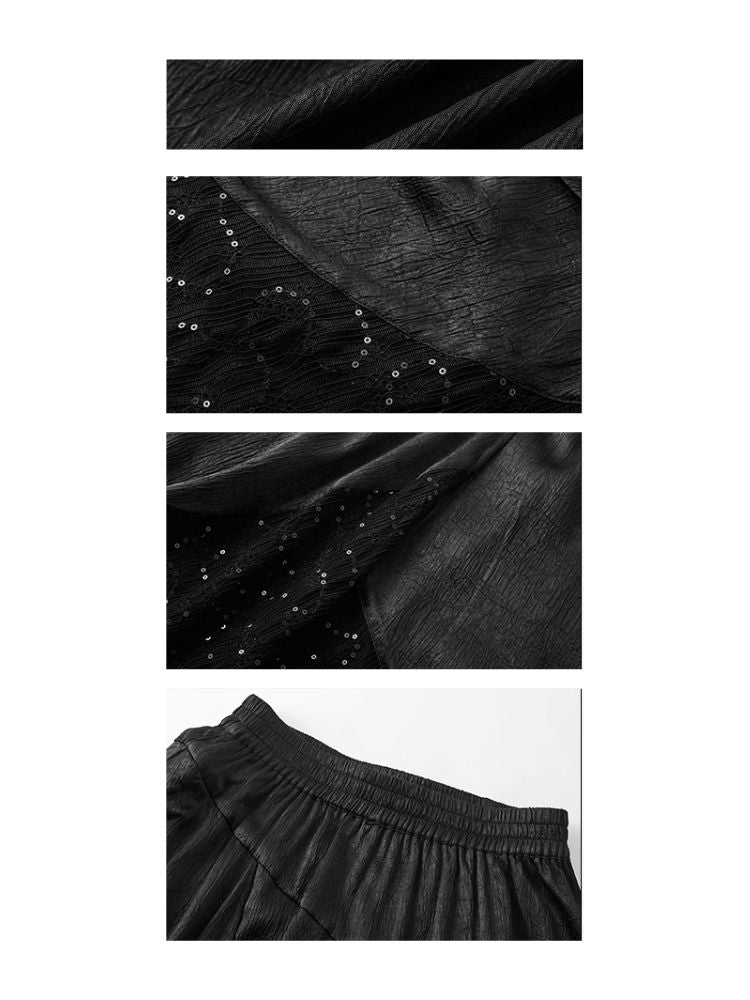 Retro Lace Splicing Half-body Skirt