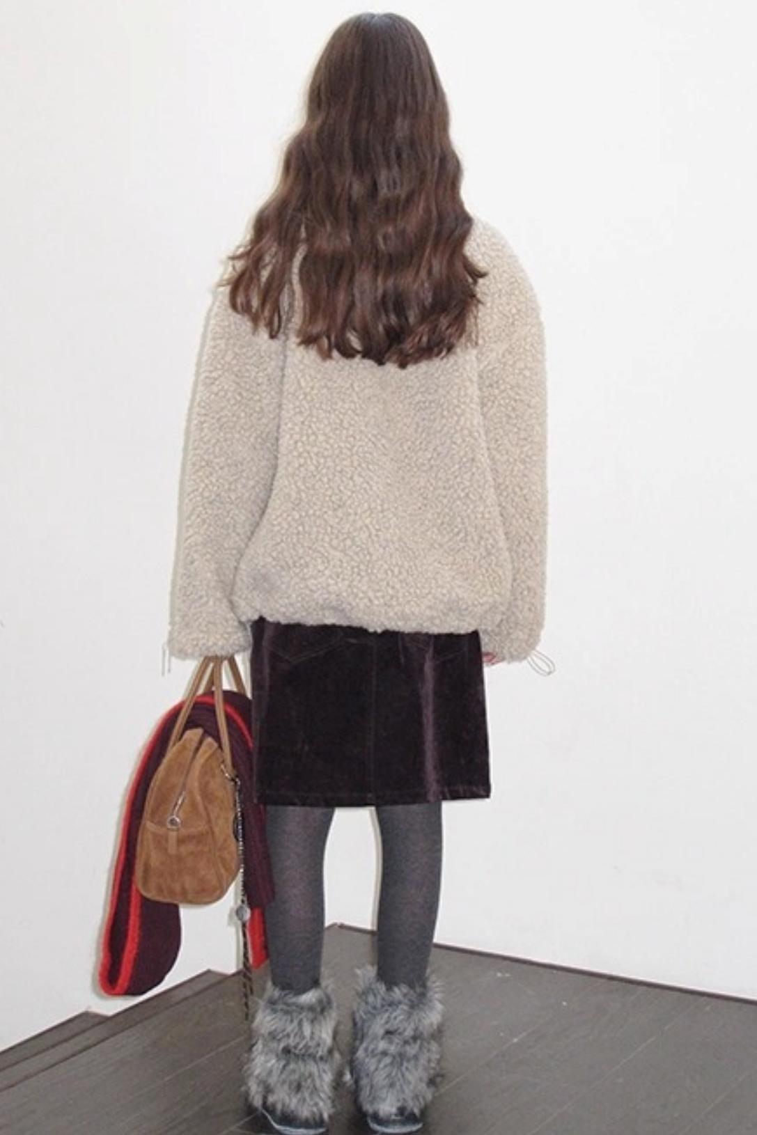 Vintage Dark Purple Velvet Skirt