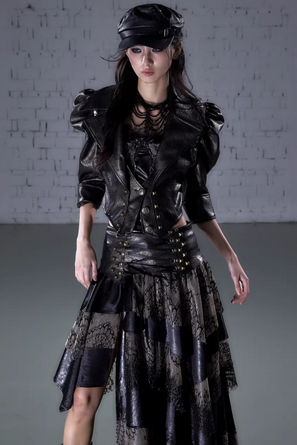 Punk Court Leather Jacket