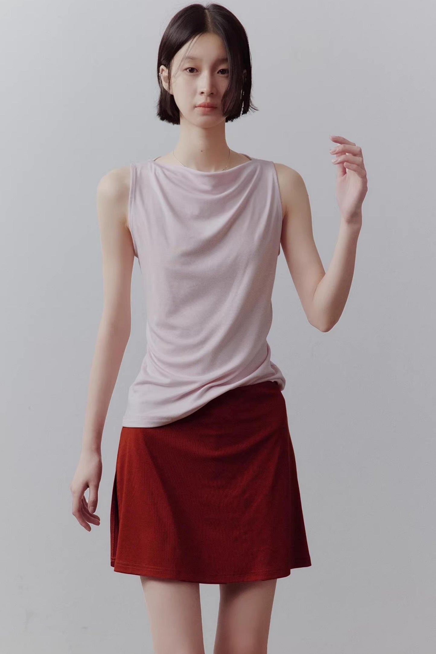 Draped Off-Shoulder Slimming Top