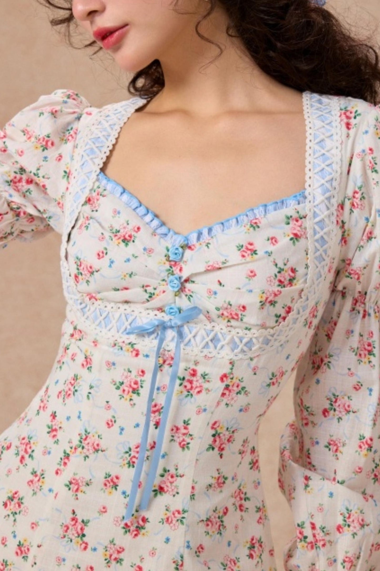 Blue French Pastoral Dress Set-Up