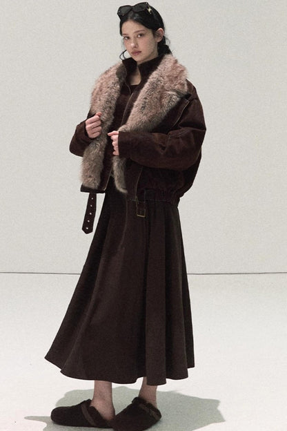 Wool Off-Shoulder Knit Top