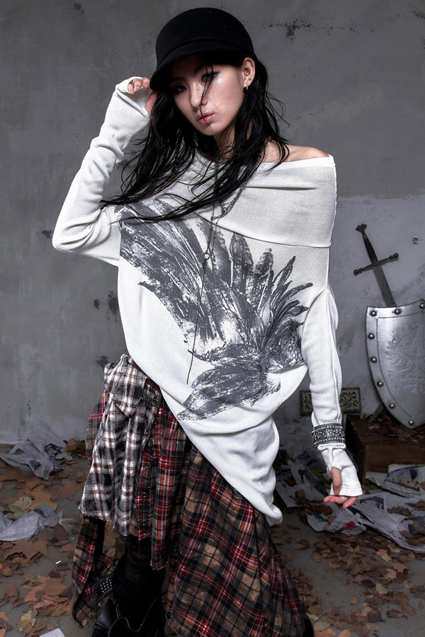 Wasteland Swing Collar Knitted Tops