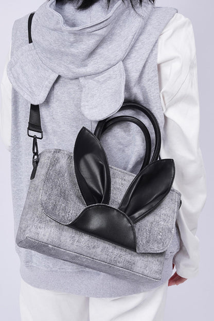 Denim Rabbit Tote Bag