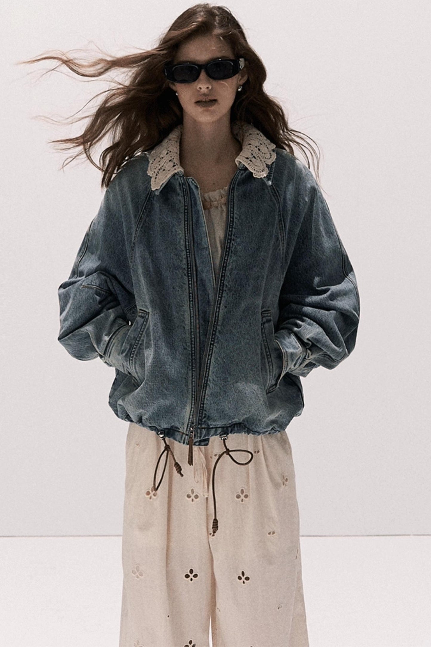 Vintage Crochet Denim Jacket Set-Up