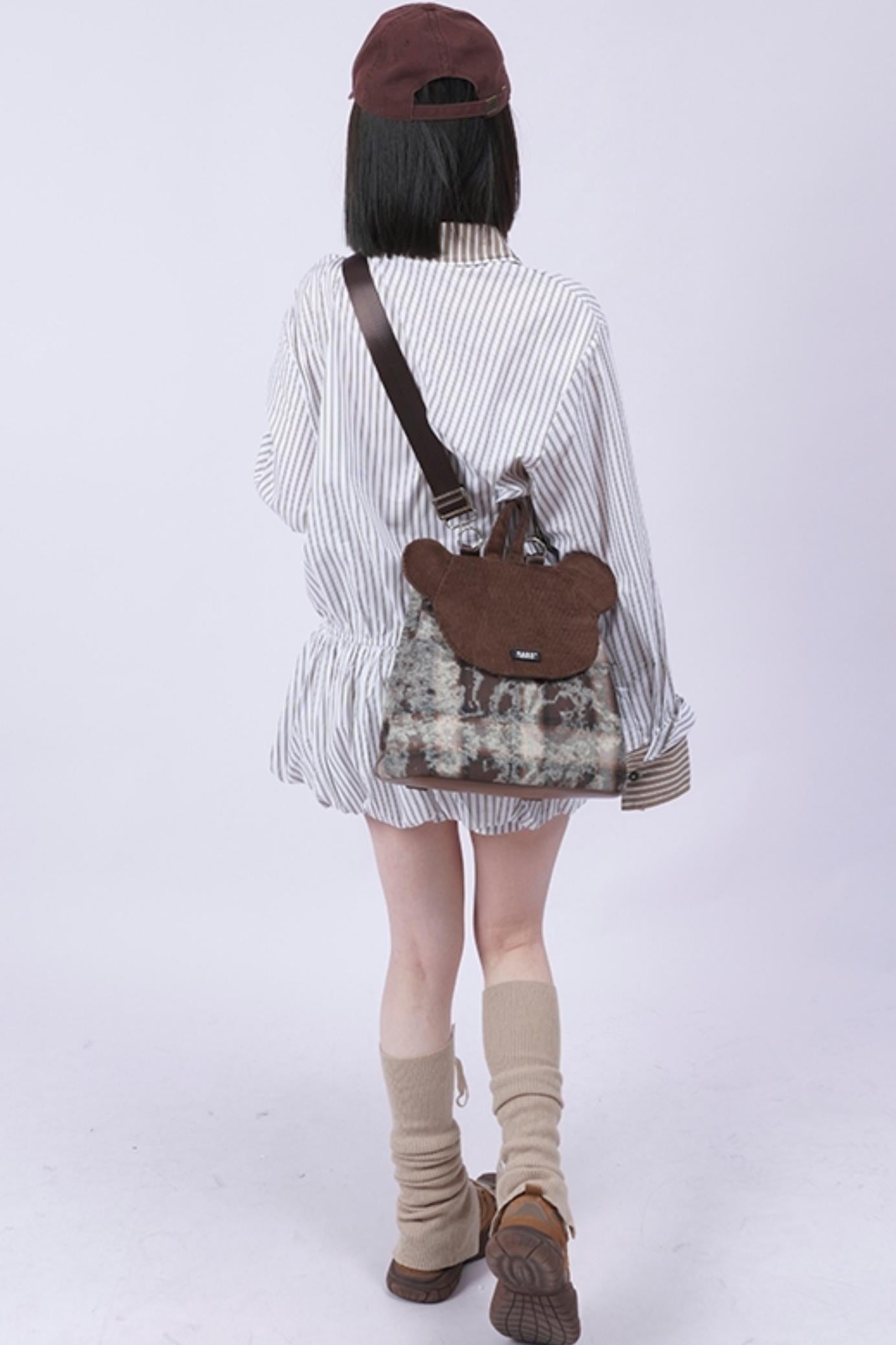 Patchwork Bear Crossbody Bag