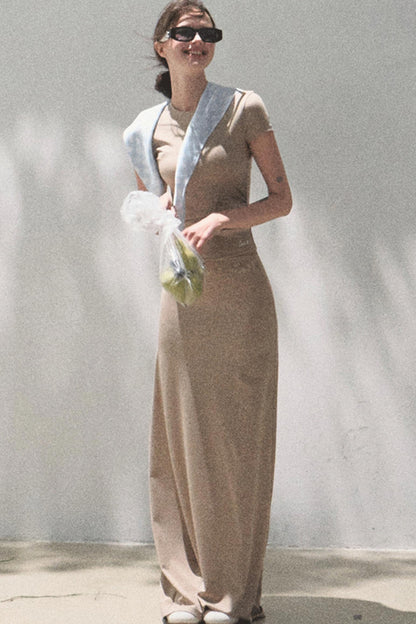 Lace-Trimmed High Waist Skirt