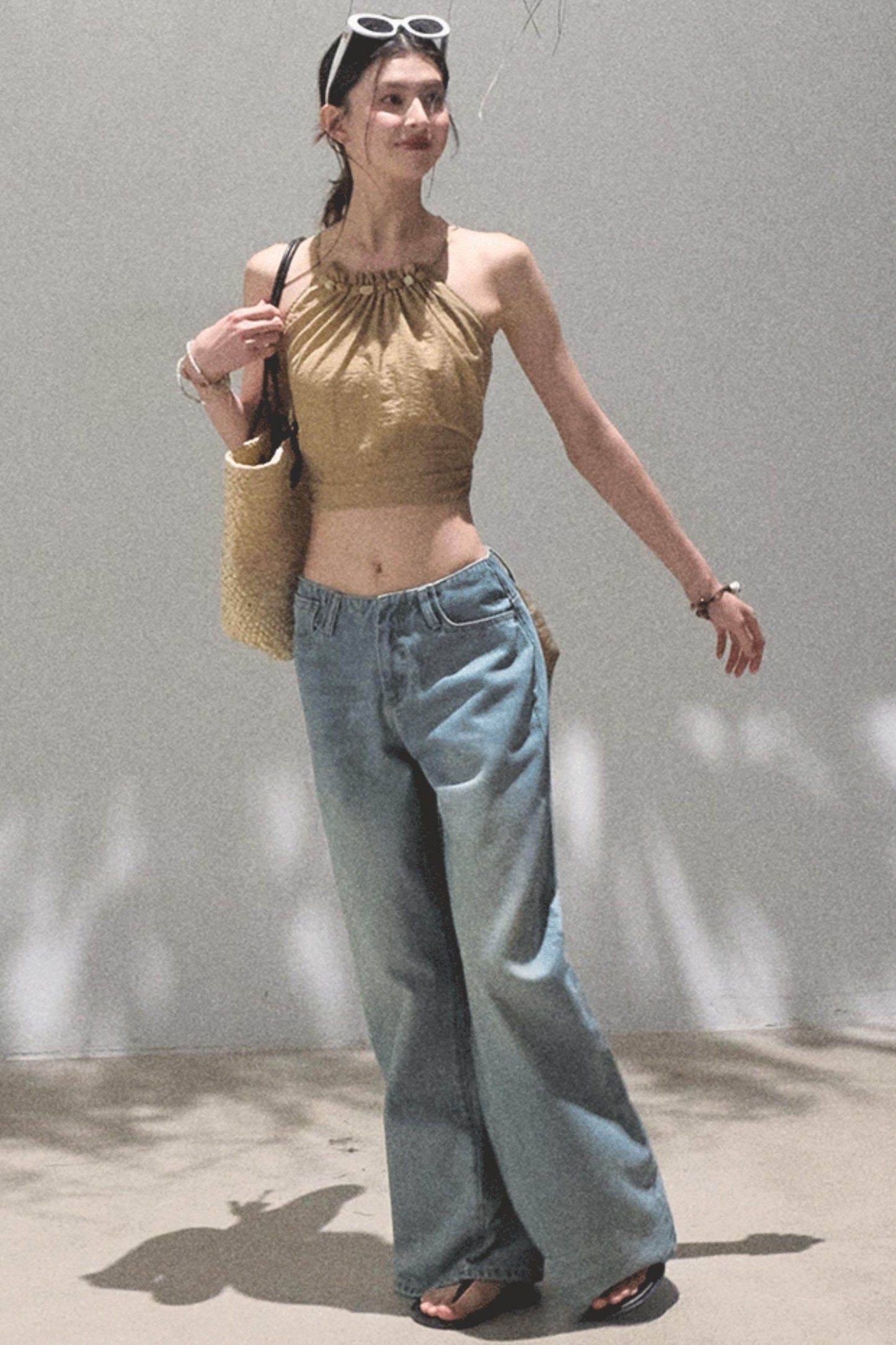 Floral Lace-Up Camisole