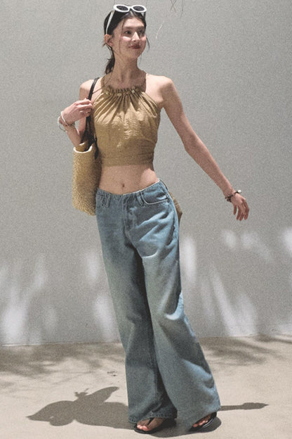 Floral Lace-Up Camisole