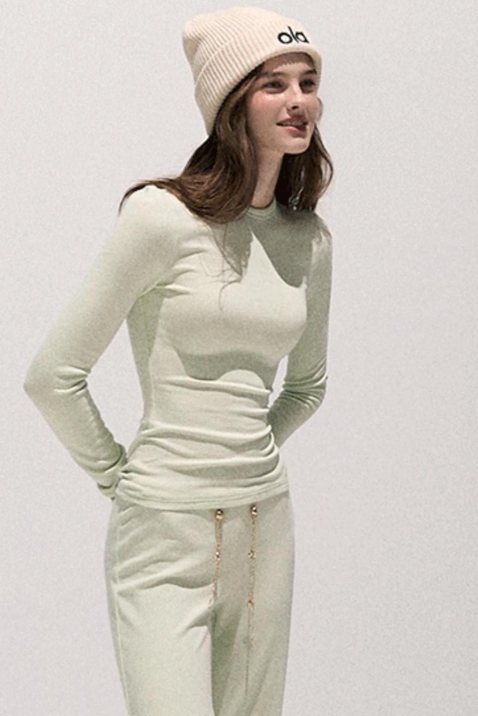 Soft Crew Neck Knitwear Bootcut Trouser Set-Up