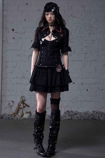 White-Black Sailor Hat