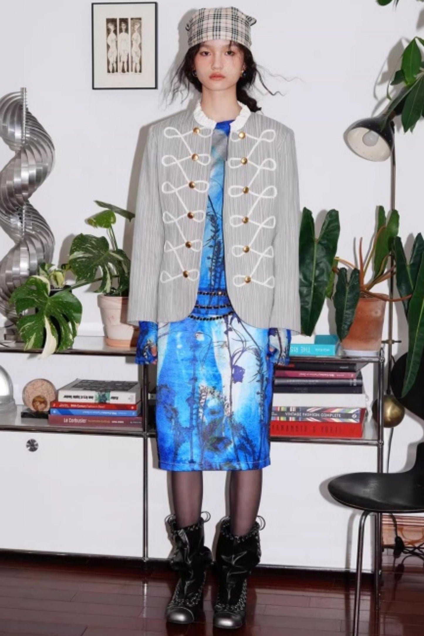 Vintage Original Print Denim Skirt