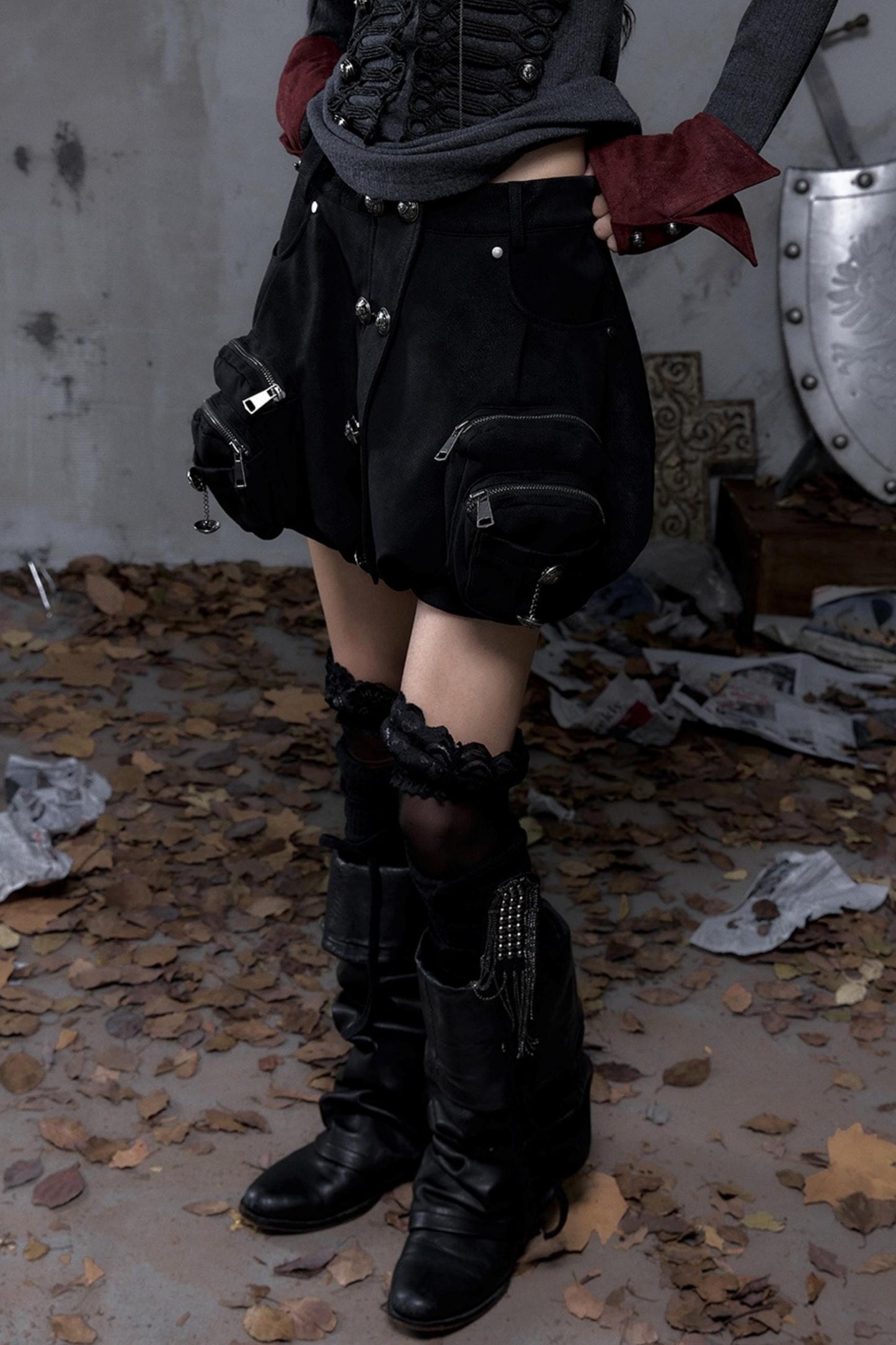 Court Street Leather Skirt