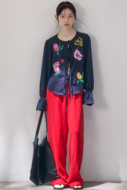 Bird and Rose Linen Blouse