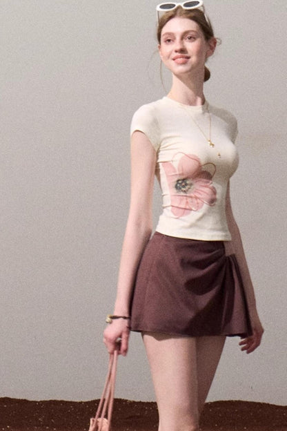 Begonia Bloom Slim Fit T-Shirt