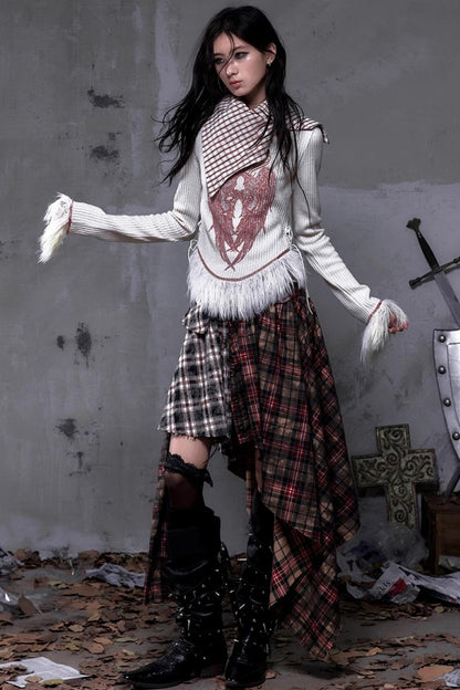 Vintage Punk Plaid Skirt