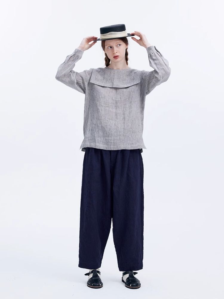 Workwear Blue Small Leg Casual Pants