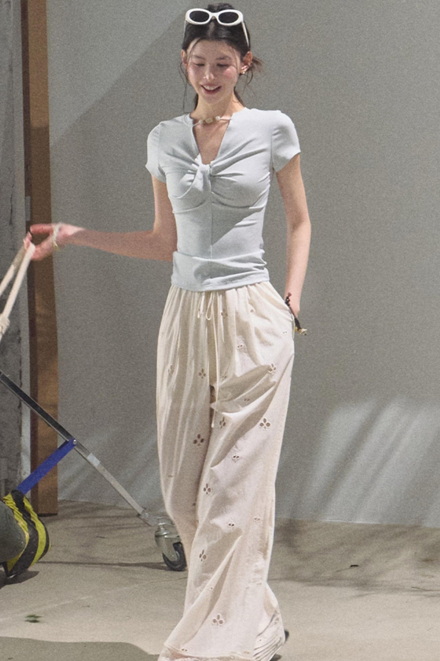 Self-Love Embroidered Summer Pants