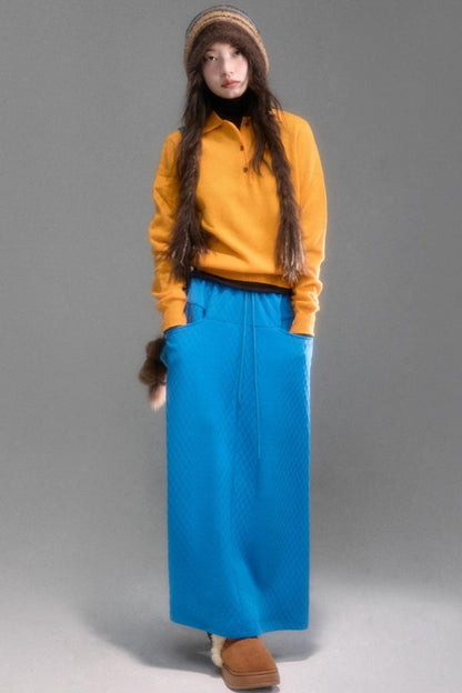 Moroccan Quilted Texture Sweatshirt Skirt Set-Up