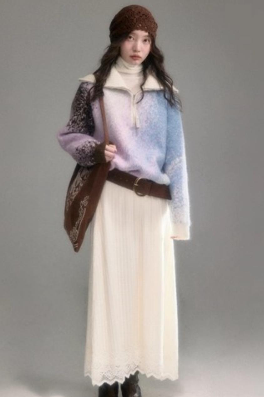 Gradient Wool Blend Winter Set-Up