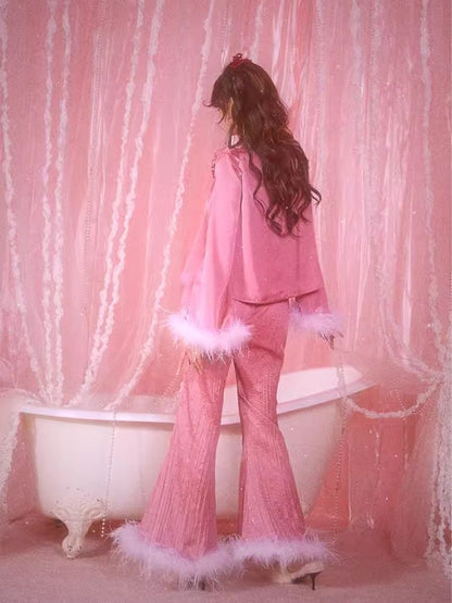 Satin Pajamas Homewear Set Pants