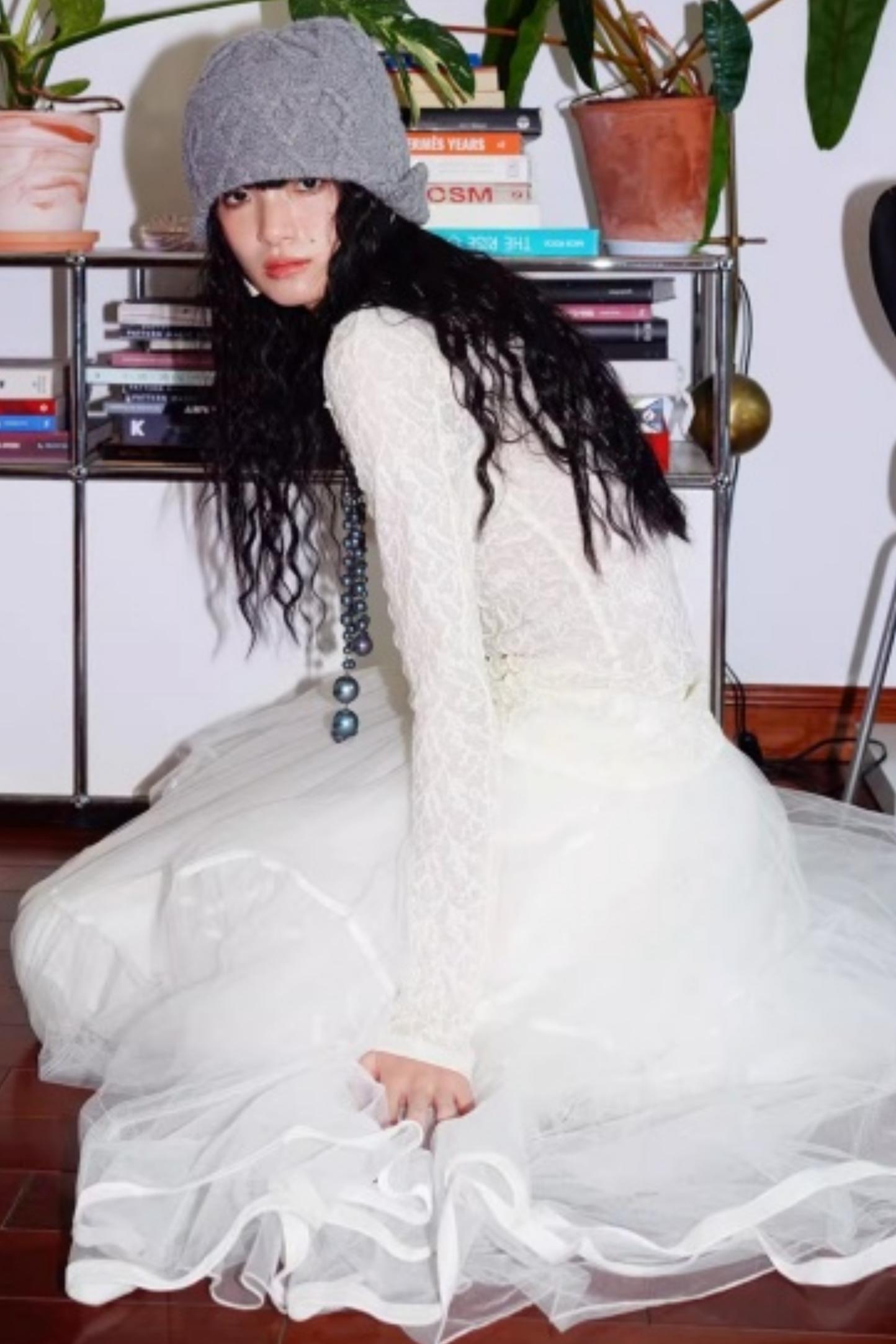 Split Knitted Base Layer Top