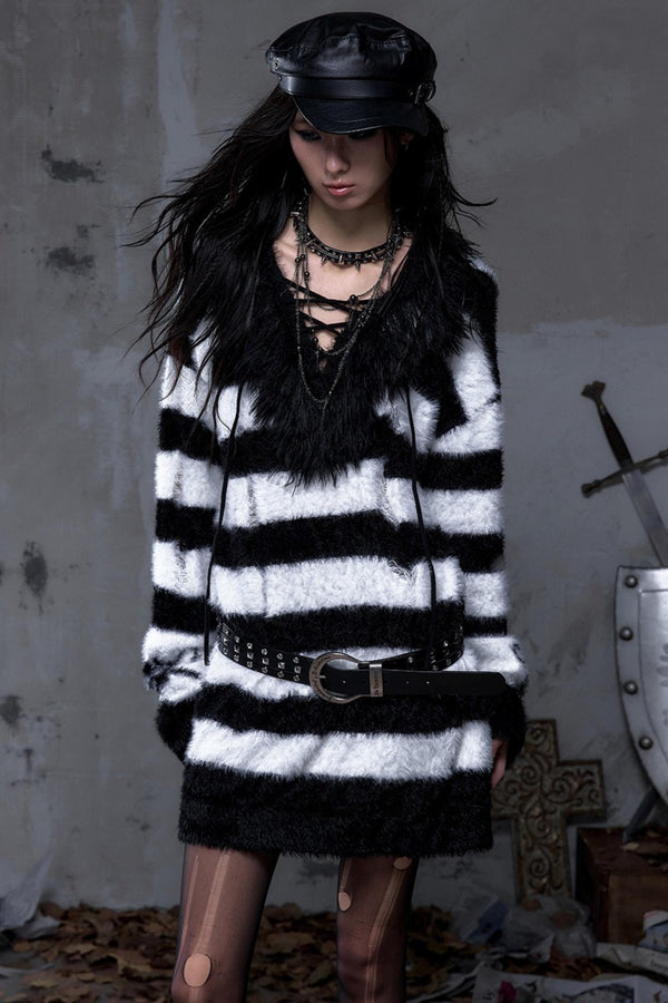 Vintage Street Punk Long Sweater