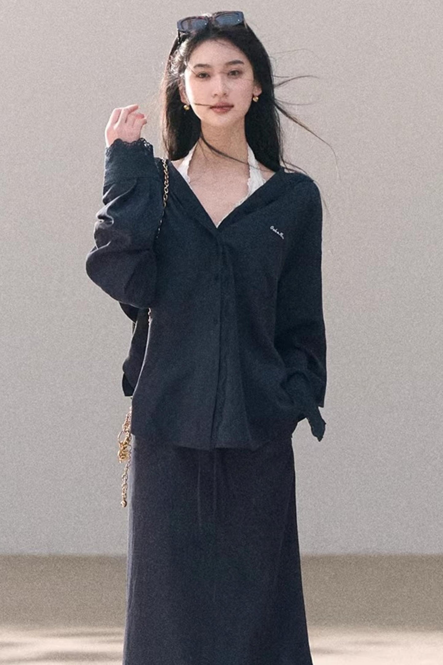 Lace-Trimmed Halter Neck Camisole