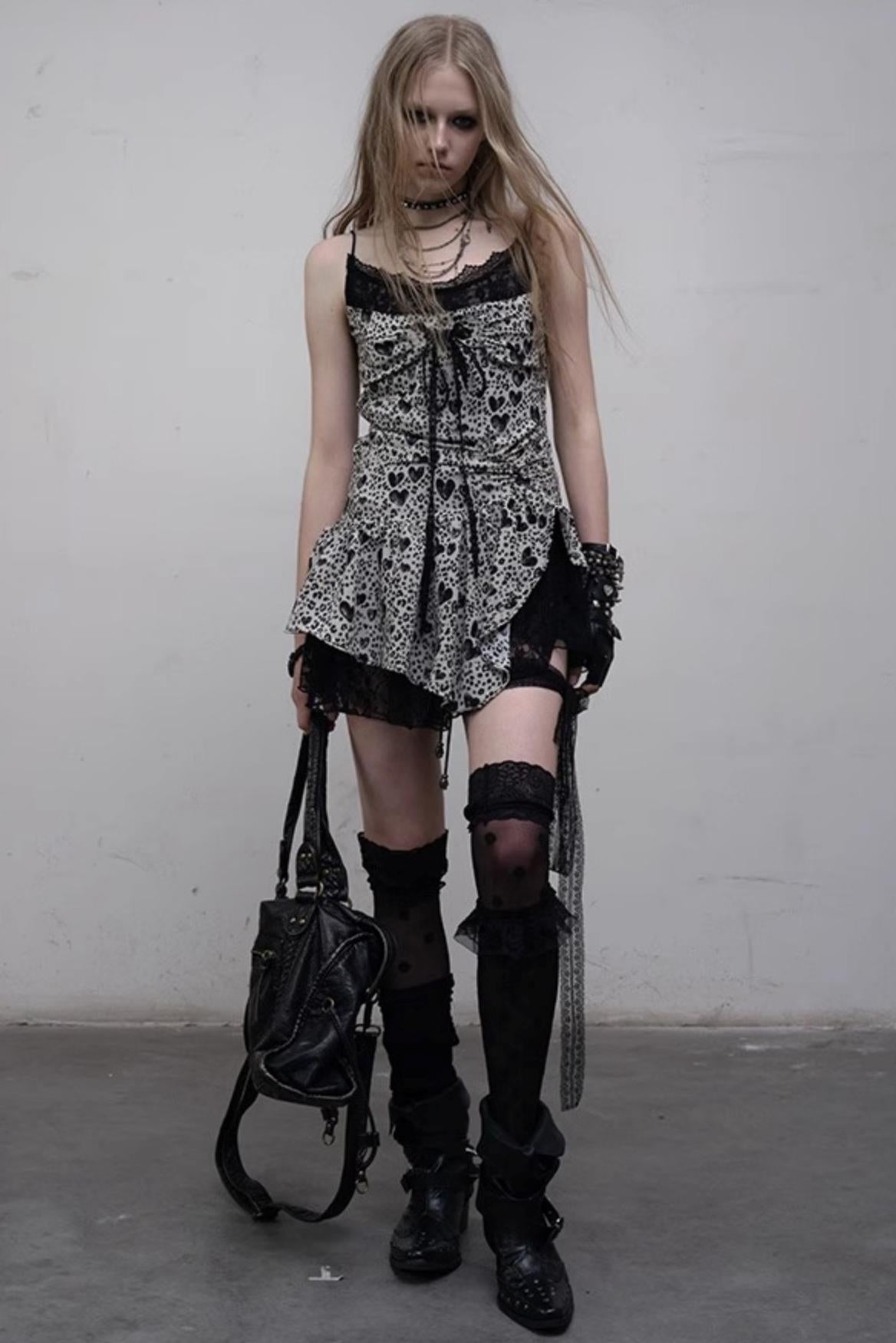 Heart Lace Camisole Dress