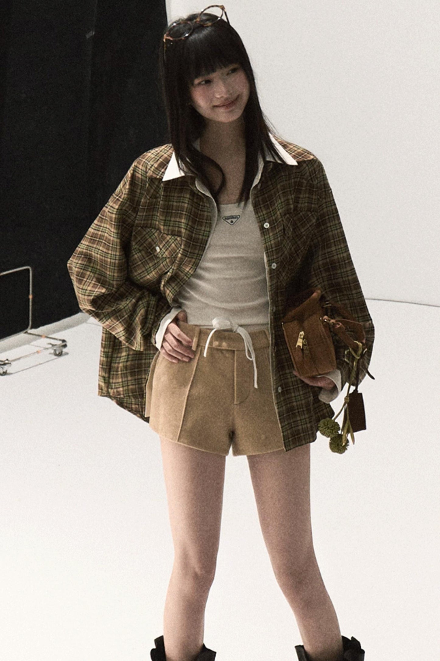 Vintage Striped Texture Two-Piece Shirt